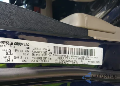 2014 Dodge Durango Limited из США, поврежденный, VIN 1C4RDHDG5EC286208